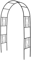 Iron Pergola Garden Arch 7Ft H x 4.1Ft W for Rose & Climbing Vines by Flohover