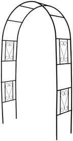 Iron Pergola Garden Arch 7Ft H x 4.1Ft W for Rose & Climbing Vines by Flohover