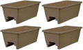 The HC Companies 24 Inch Deck Rail Flower Planter Boxes, Chocolate, 4-Pack by TheHCCompanies