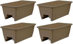 The HC Companies 24 Inch Deck Rail Flower Planter Boxes, Chocolate, 4-Pack by TheHCCompanies