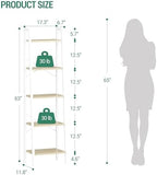 Hzuaneri Ladder Shelf, Bookshelf, Freestanding Corner Storage Shelf - Image 2