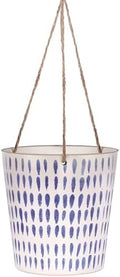 Blue Sky Ceramic Hanging Blue Spec 6.5'' Flower Pot, Multi Color by BlueSkyClayworks