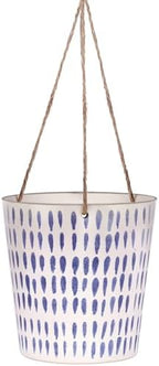 Blue Sky Ceramic Hanging Blue Spec 6.5'' Flower Pot, Multi Color by BlueSkyClayworks