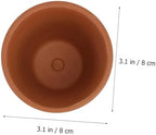 Wakauto Red Terracotta Succulent Pots with Saucers, Breathable Clay Plant Containers for Indoor and Outdoor Gardening, 8x8cm Flower Planters Set of 5 with Drainage and Water Absorption - Image 2