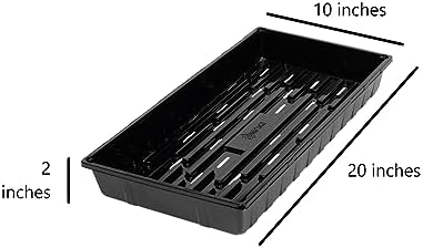 SUNPACK 10" x 20" Extra Strength Plastic Seed Starting Tray, Black, 2.5" (Pack of 30) - with Drainage Holes, Ideal for Greenhouses or Indoor Gardening - Made of BPA-Free Plastic - Image 3