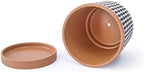 D'vine Dev Set of 2 Terracotta Pots, 4 Inch and 6 Inch, Planter Pots for Plants with Drainage Holes and Saucers, Pottery Red/Black, 31-958-B-2 - Image 2