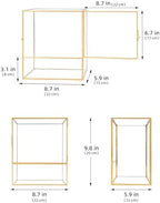 REDHUGO Glass Planter Terrarium with Door, Geometric Display Box, Gold - Image 6
