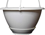 10" White Plastic Hanging Basket with Saucer for Indoor/Outdoor Use by Koba (5) - Image 4