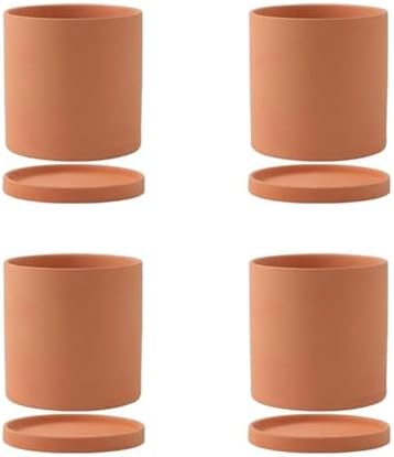 Flower pots Planter For Indoor Cylindrical Breathable Outdoor Indoor(9cm) by Unknown