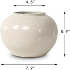 Artissance Approx. 6" High Off White Ceramic Round Pot (4.5" Opening) - Image 3
