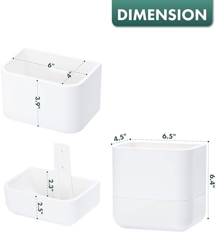 Phoenix Vine 6.5 Inch Wall Mounted Self-Watering Planter Pot for Indoor Houseplants and Herbs | Hanging Planter for Window Sills, Bathroom Walls, Home & Office Décor, White, Set of 2, 01-C-D-2 - Image 5
