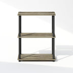 Furinno Turn-N-Tube Book Shelf, 3-Tier Bookshelf, Bookcase with Multipurpose Compact Display Rack, 11.6 x 23.6 x 29.6, for Living Room, Bedroom, Home Office, French Oak/Black - Image 5