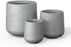 Kante 15.3"+11.6"+8.2" Dia Round Concrete Planter,Large Planter Pots Containers with Drainage Holes for Patio, Balcony, Backyard, Living Room by Unknown