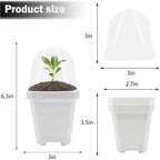 30 Pcs Plant Nursery Pots with Humidity Dome for Succulents & Seedlings - Image 2