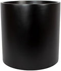 Brea Round Cylinder Fiberglass Planter (D:12" x H:12", Matte Black) by Unknown