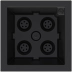 Mayne Acadia 18in Self-Watering Tall Square Planter, Black - Image 3
