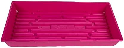 SUNPACK 10" x 20" Mega Plastic Seed Starting Tray, Magenta, 2.5" - No Drainage Holes, Ideal for Greenhouses or Indoor Gardening - Made of Thick, Strong Plastic by SUNPACK