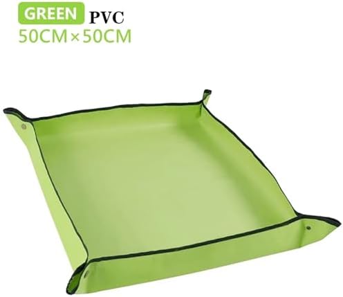 2 PCS Waterproof Gardening Planting Mat, Succulent Repotting Transplanting for Garden Plant Flower Pot Potting Plants Pad for Garden(PVC Green 50x50CM) - Image 2