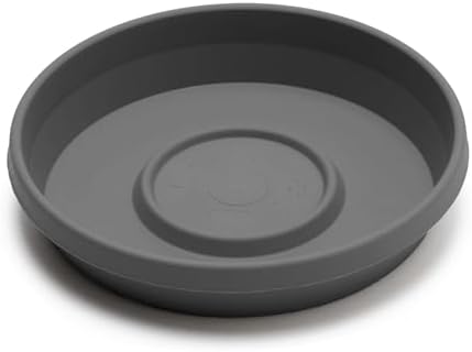 Bloem Terra Plastic Saucer Tray for 14" Terra Planters, Charcoal, 2-Pack - Image 3