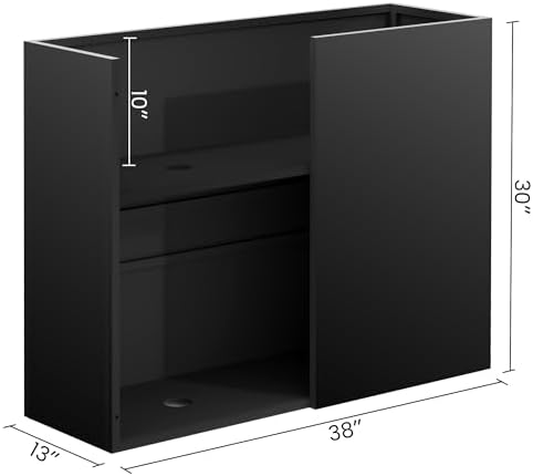 Tall Rectangular Planter,38" L x 13" W x 30" H Metal Large Planter Box - Image 2