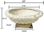 KEIKI MGO Urn Planters Outdoor, Large Garden Pots for Flowers Plants, White - Image 2