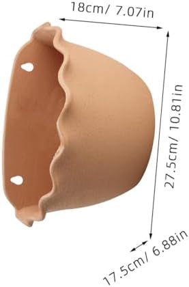 Alasum Semi Circle Plastic Flower Pot Wall Mounted PP Resin Brown - Image 2