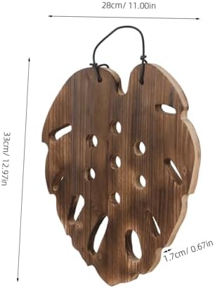 Luxshiny Staghorn Fern Mounting Board with Monstera Support, 28x33cm Wooden Wall Planter for Air Plants and Orchids, Vertical Decorative Plant Holder for Indoor Garden and Home Decor - Image 2
