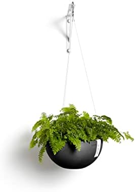 Ecopots Hanging Brussels Round Planter, Dark Grey, 13" - Image 2