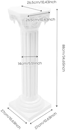 Wedding Roman Columns 4Pcs 34.65" Adjustable Height Plastic Stand Roman Pillar Greek Statue Plant Stand Elegant Wedding Event Party Decorative Column Pedestal Flower Holder (Type D, 4Pcs, 10.63x34.65 Inch) - Image 7