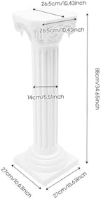 Wedding Roman Columns 4Pcs 34.65" Adjustable Height Plastic Stand Roman Pillar Greek Statue Plant Stand Elegant Wedding Event Party Decorative Column Pedestal Flower Holder (Type D, 4Pcs, 10.63x34.65 Inch) - Image 7
