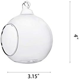 Pack of 24 Hanging Glass Orbs Hanging Glass Globe Terrariums Without 2 Side Hole for Candle Holder, TeaLight Holder Candlestick for Wedding Decor - Image 4