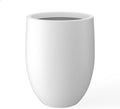 Kante Large Round Bullet White Concrete Planter 21.7" Tall, Outdoor by Unknown