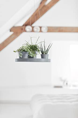 Ecopots Hanging Round Planter Saucer, Blue Grey, 14" - Image 3