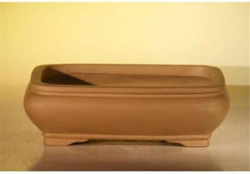 Bonsai Boy L307 8 x 6 x 3 in. Rectangle Unglazed Ceramic Pot, Tan by Bonsai+Boy