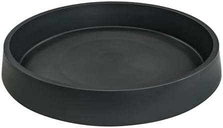 Plant Saucer Tray for Ceramic Plastic Pots, 18 inch Plant Saucers for Indoors, Pot Saucers Trays, Bird Bath Bowls, Flower Planter Water Drip Trays for Pots Base (18", Black) by Bleuhome