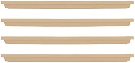 HC Companies Farmhouse Venetian 30 Inch Rectangular Flower Box Plant Saucer Drip Tray, Sandstone Tan, 4 Pack by TheHCCompanies