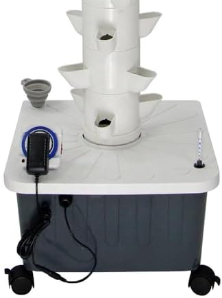Vertical Hydroponic Grow Tower Aeroponic Tower for Herbs, Fruits and Vegetables 15 Layer 45 Plants Sites with Movable Water Tank Hydrating Pump, Timer, Adapter (45 Pots) - Image 2