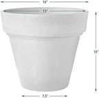 PSW OT35TC Traditional Pot, 14 by 13-Inch, Plastic/Stone/Wood Composite Plant Traditional Pot – No Drainage Hole (Drillable), Indoor/Outdoor Planter, Terra Cotta Color - Image 4