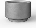 Kante Pale Gray Concrete Planter 9.8" Dia All-Weather Round Small Pot by Unknown