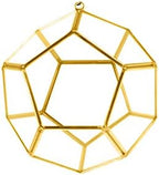 WGV Hanging Geometric Planter Terrarium Width 5.5" Height 6" Clear Glass Gold Frame DIY Succulent air Plant Miniature Fairy Garden Windowsill Decor Globe 1 Piece by WGVInternational-OpusGlassware