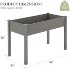 DUMOS 48x24x30 Inch Raised Garden Bed, Elevated Wood Planter Box with Legs - Image 5