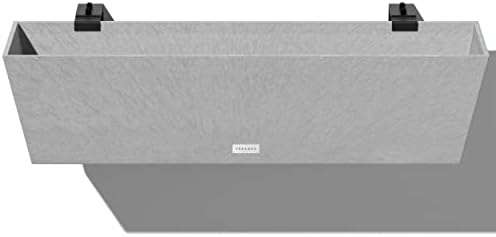 Veradek Pure Series Railing Planter - Tapered Window Box with Bracket by VeradekOutdoor