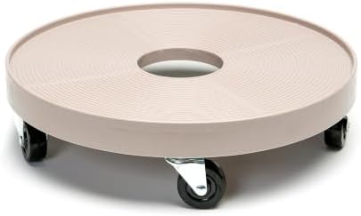 DeVaultEnterprises Devault 16 Inch Plant Dolly Multi-Pack, Heavy Duty Rolling Plant Caddy with Wheels for Large Pots and Planters, 500 lb Capacity, Made in USA (3, Gray Mist) by Unknown