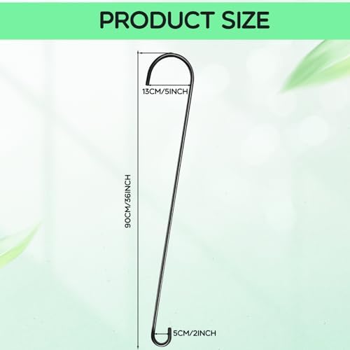 S Hooks for Hanging Plants Branch Hook, 12 Pack, Black, 36 Inch - Image 2