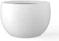 Kante Large Round Bowl White Concrete Planter 20" Dia, Outdoor by Unknown