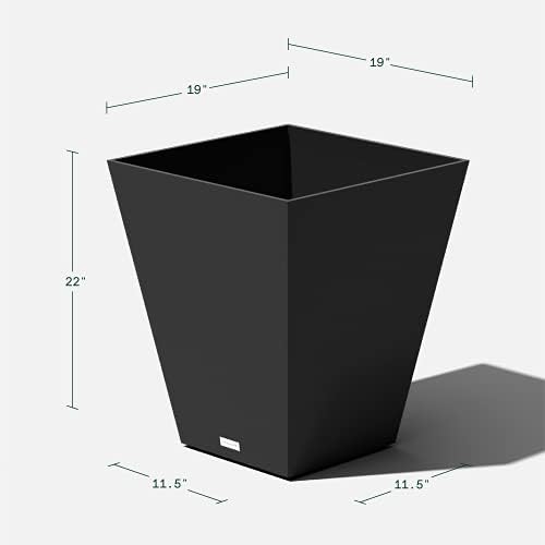 Veradek Pure Series Nobleton Planter - Tapered Square Outdoor Planter - Image 2