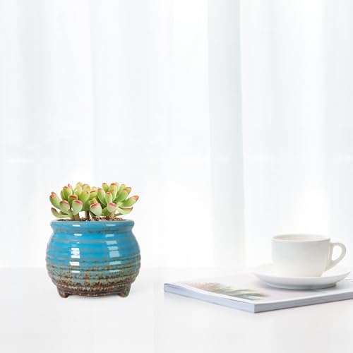ARTKETTY Succulent Pots, Small Plant Pot with Drainage, Ceramic Planters - Image 6