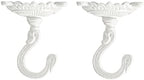 Sungmor Heavy Duty Cast Iron Swag Ceiling Hooks -2 Pack White, 3.5x3.9 Inch by Sungmor