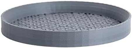 happimess Drew Plant Saucer 3D Printed Geometric Indoor 8.4", Platinum by Happimess