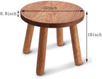 Solid Wooden Stool,Plant Stand,Step Stool,Light Walnut,10" H - Image 3